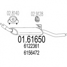 01.61650 MTS Глушитель выхлопных газов конечный