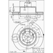 09.5726.10 BREMBO Тормозной диск