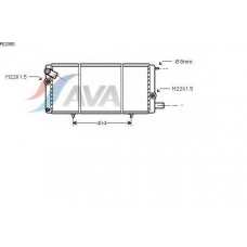 PE2085 AVA Радиатор, охлаждение двигателя