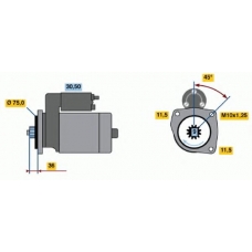 0 986 012 851 BOSCH Стартер