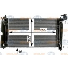 8MK 376 900-321 HELLA Радиатор, охлаждение двигателя