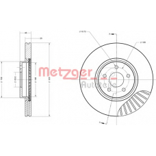 6110503 METZGER Тормозной диск