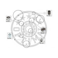 SK-1694AQ2 OPTIMAL Водяной насос + комплект зубчатого ремня