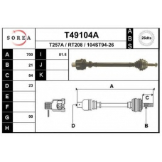 T49104A EAI Приводной вал