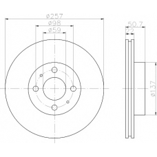 8DD 355 102-301 HELLA PAGID Тормозной диск