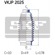 VKJP 2025 SKF Комплект пылника, рулевое управление