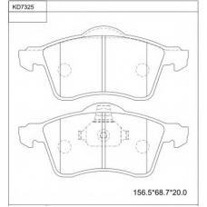 KD7325 ASIMCO Комплект тормозных колодок, дисковый тормоз