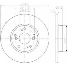 MDC1877 MINTEX Тормозной диск