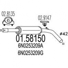 01.58150 MTS Средний глушитель выхлопных газов