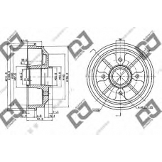 BR1038 DJ PARTS Тормозной барабан