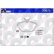 20675 GALFER Комплект тормозных колодок, дисковый тормоз