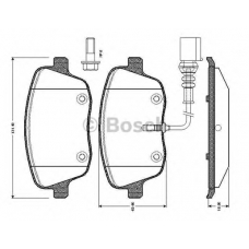 0 986 TB2 382 BOSCH Комплект тормозных колодок, дисковый тормоз