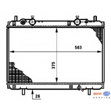 8MK 376 720-761 HELLA Радиатор, охлаждение двигателя