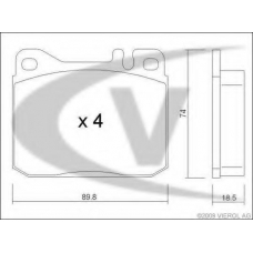 V10-8119 VEMO/VAICO Комплект тормозных колодок, дисковый тормоз