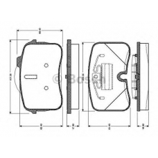 0 986 TB2 638 BOSCH Комплект тормозных колодок, дисковый тормоз