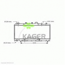 31-0416 KAGER Радиатор, охлаждение двигателя