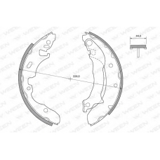 152-2043 WEEN Комплект тормозных колодок