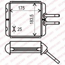 TSP0525532 DELPHI Теплообменник, отопление салона