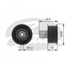 T42189 GATES Паразитный / ведущий ролик, зубчатый ремень