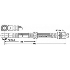 FBH6346 FIRST LINE Тормозной шланг