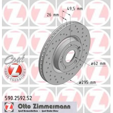 590.2592.52 ZIMMERMANN Тормозной диск