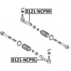 0121-NCP9R ASVA Наконечник поперечной рулевой тяги