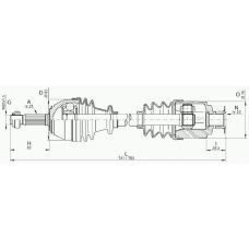 DRS6225.00 OPEN PARTS Приводной вал