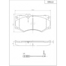 FBP4143 FI.BA Комплект тормозных колодок, дисковый тормоз