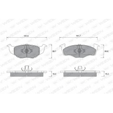 151-1344 WEEN Комплект тормозных колодок, дисковый тормоз
