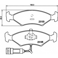 8DB 355 010-301 HELLA Комплект тормозных колодок, дисковый тормоз