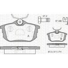 8110 10511 TRIDON Brake pads - rear