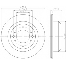 MDC2124 MINTEX Тормозной диск