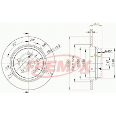 BD-0413-50 FREMAX Тормозной диск