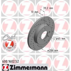 600.1602.52 ZIMMERMANN Тормозной диск