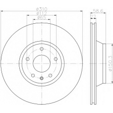 8DD 355 122-151 HELLA Тормозной диск