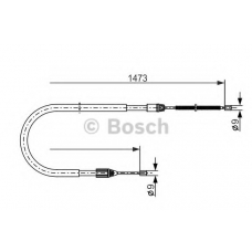 1 987 477 636 BOSCH Трос, стояночная тормозная система