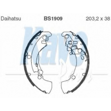 BS-1909 KAVO PARTS Комплект тормозных колодок