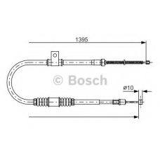 1 987 482 062 BOSCH Трос, стояночная тормозная система