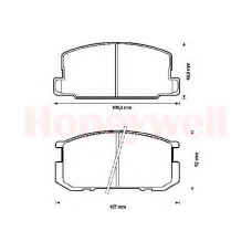 572218B BENDIX Комплект тормозных колодок, дисковый тормоз