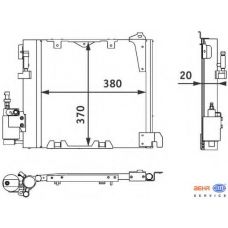 8FC 351 301-371 HELLA Конденсатор, кондиционер