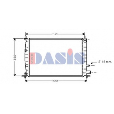 091360N AKS DASIS Радиатор, охлаждение двигателя