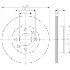 8DD 355 112-791 HELLA Тормозной диск