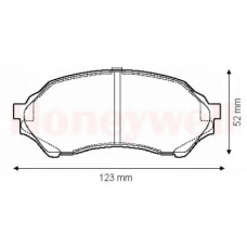 572437B BENDIX Комплект тормозных колодок, дисковый тормоз