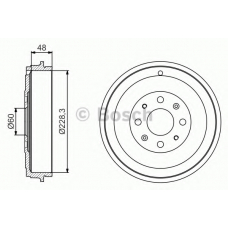 0 986 477 208 BOSCH Тормозной барабан