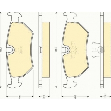 6111092 GIRLING Комплект тормозных колодок, дисковый тормоз