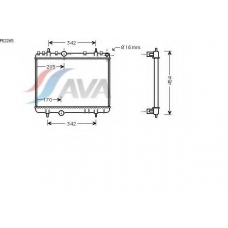PE2265 AVA Радиатор, охлаждение двигателя