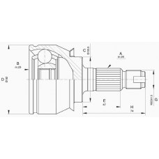 CVJ5610.10 OPEN PARTS Шарнирный комплект, приводной вал