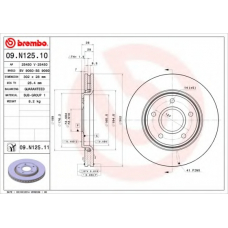 09.N125.10 BREMBO Тормозной диск