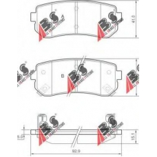37533 OE ABS Комплект тормозных колодок, дисковый тормоз
