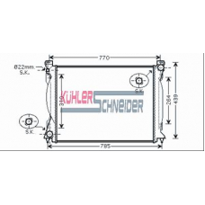 5000521 KUHLER SCHNEIDER Радиатор, охлаждение двигател